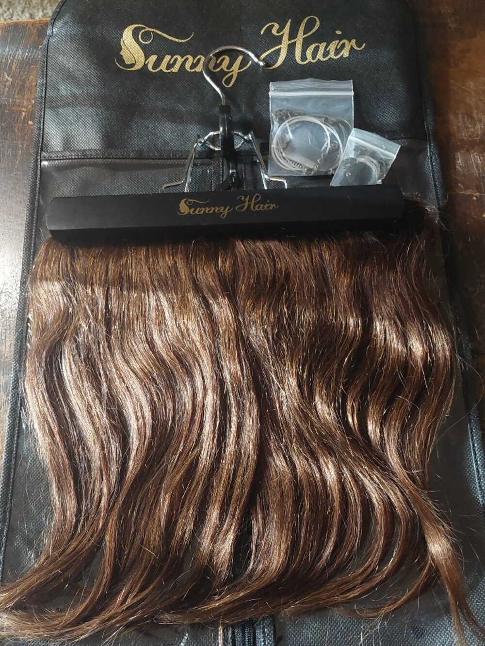 Sunny Hair 12" Halo Hair Extension | 100% Real Human Hair | Brown | Never Worn